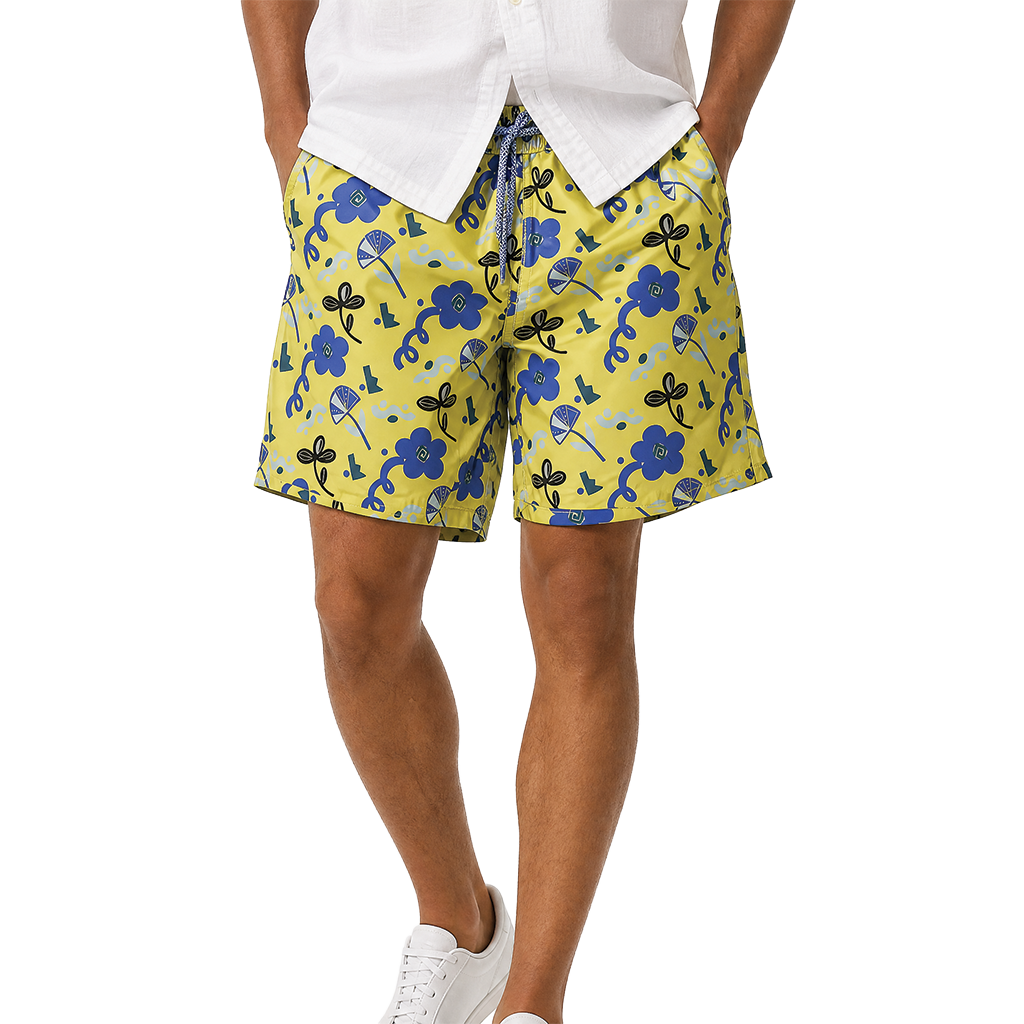 Flower Pattern UV Beach Short