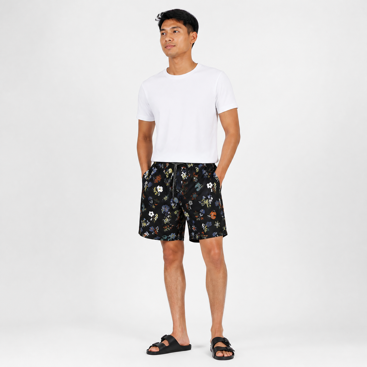 Doodle Graphic UV Beach Short