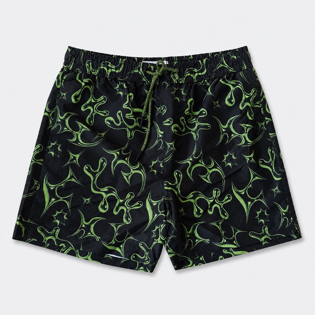 Neon Chrome UV Beach Short