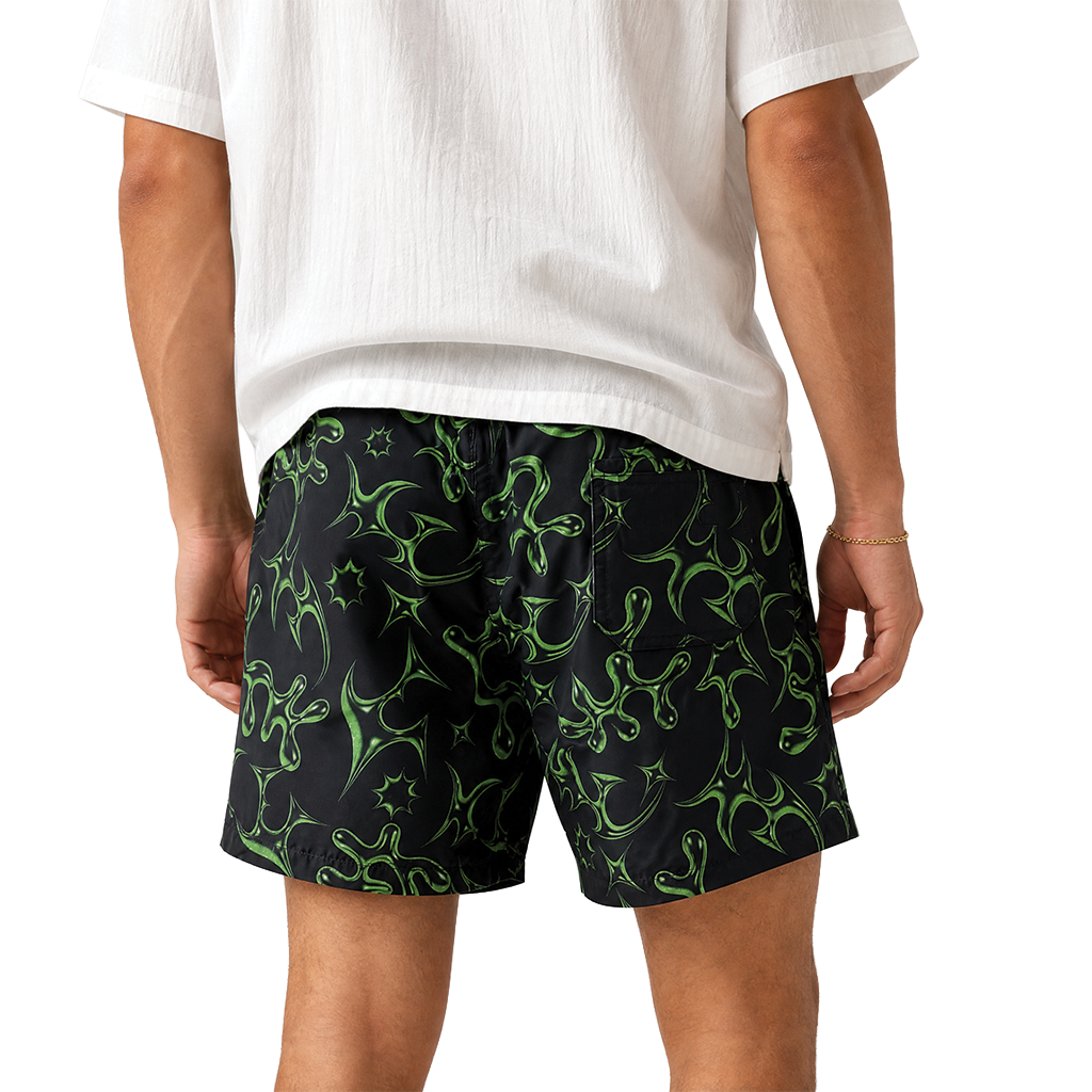 Neon Chrome UV Beach Short